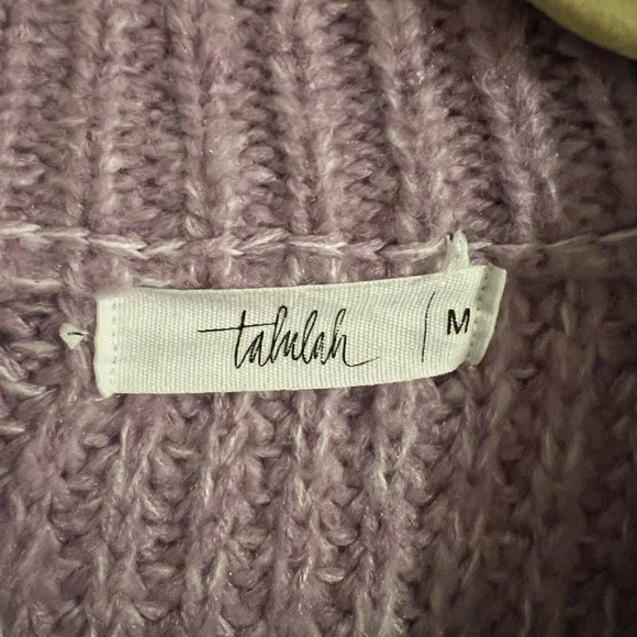Talulah Lavender Chunky Knit Cardigan - Picture 4 of 5